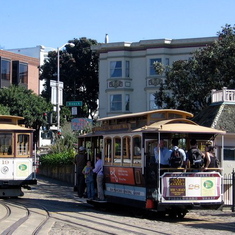 Marc loved to ride on the cable cars in SF.  We often joined him in the fun!  