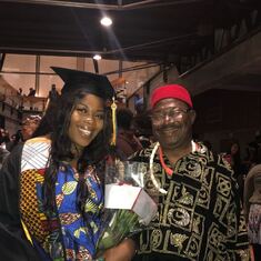 A GREAT FATHER.
Dr. Marcel Ajah at daughter Niki's graduation from UC Berkeley.