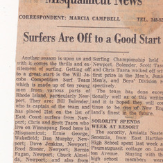 One of 50 news articles written by Marcia at age15 summer of 68