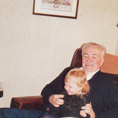 Professor Campbell with grandaughter Emily taken by Marcia
