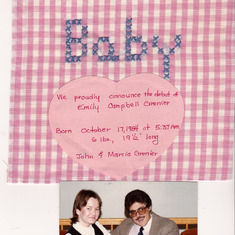 Marcia John with Baby Emily born October 1984