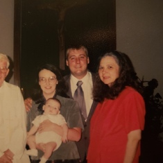 at son's baptism, July 15, 2000