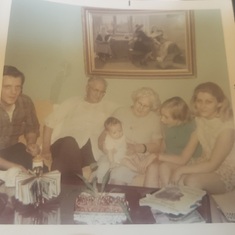 His great grandparents and parents, aunt Regina and brother