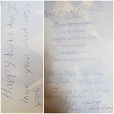 Card from his Godson