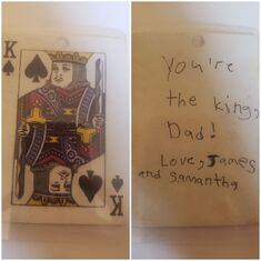 A gift tag from his children