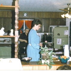 Grandma Thelma in background. Cherry St. in Racine OH. She knew how to feed a hoard!