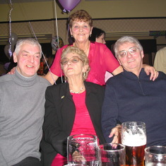 Uncle Ronnie, Mam, Auntie Joyce and Uncle Arthur and Ron in the back ground