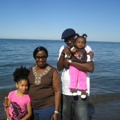 Mummy with her First Son, Bayo Ogunkoya and her granddaughters in Canada.