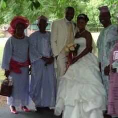From L-R: Mummy & Daddy Ogunkoya, Paul & Faith Ogunkoya & Mr & Mrs Uyinmwen (Faith's Parents)