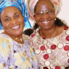 Mummy with her in-law, Mrs Uyinmwen (Paul Ogunkoya's Mother-inlaw)