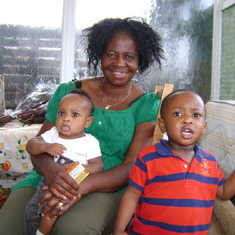 Mummy with her Grand-sons, Demilade & Afolabi