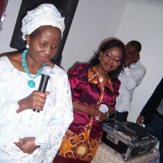 Mummy giving a speech at her Eldest Daughter, Grace Ibukunoluwa's 40th Birthday.