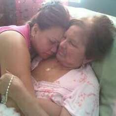 My sweetest moments w mom...our sweet embrace