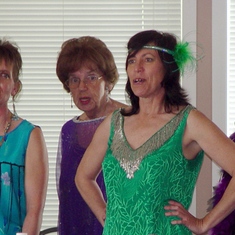 2007 Marg singing with the Gold Diggers at their reunion