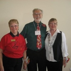 Holly-Jean Kadonaga, Alberta Gold's Director, with Don and with Sheryl Brook another early Director