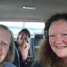 Late June this year - She didn't want to get out of the car for a group photo, so we did a selfie in the car. So funny! We laughed and laughed.