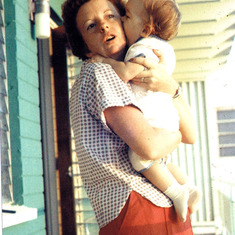 kisses for her mommy! with Terry, 1957