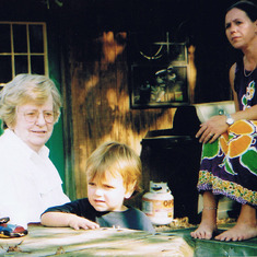 with greatgrandson Riley, approx. 2002