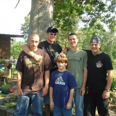 Grandsons Daniel, Charlie, Ike and Henry with friend.