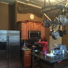 See How Small my Mother looked in the Kitchen of Our Old Home Highland Park Bham AL Our sealing were very high