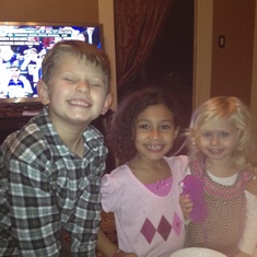 Grand Children: Trey, Ruby and Sophie Marie in the Den of Our Old Home Highland Park Bham AL