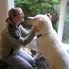 With 'Baby' (who she saved) - 2008