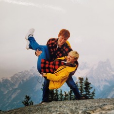 Banff with future husband - 1990