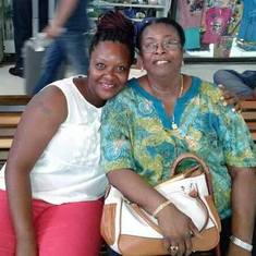 Margaret Lucas & Roselle Roches-Henry at Philip Goldson International Airport in Belize.
