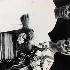 Professor Tandap and Mrs. Tandap, wedding day, 1973 
