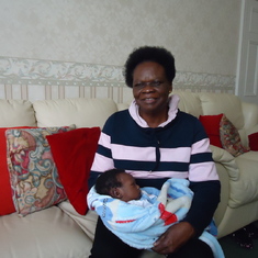 Mum with one of her grandchildren