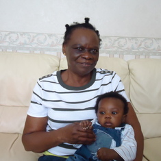 Mum with her one of her grandchildren 2012