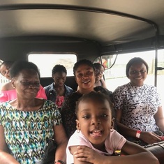 Mama on outing with her grandchildren