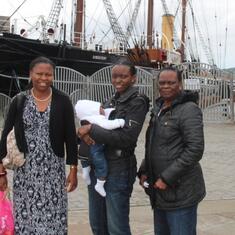 Dr (MRS) OMOTOWA on a road trip in Scotland with her daughter, a daughter-in-law and a grandchild