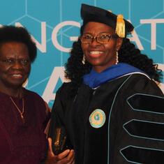 Dr (MRS) OMOTOWA at doctoral degree graduation of a daughter-in-law