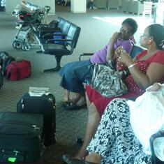 Dr (MRS) OMOTOWA traveling with her daughters-in-law