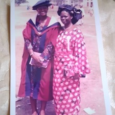 Mummy at Graduation of Dr (Mrs) Joan Omonogun in 1990