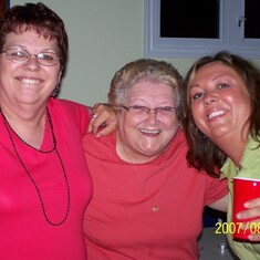 Beth & Cathy with Mom at party
