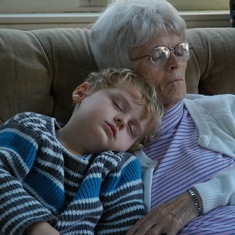 Naps with Great-Grandson 2004