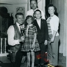 Disneyland Prize Winners--Margaret won a quiz and the family was given the golden key to Disneyland.