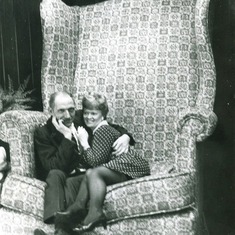 East Hartford 1968--This big chair was on display at a furniture store in East Hartford.