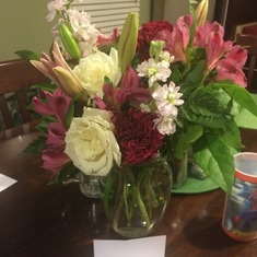 Greg and Penny Kuzmeskus.. Thank you for the flowers!!