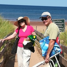 Mom at Dalvay Beach in PEI in 2018. See additional snaps.