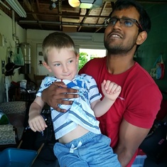 Sam and Satesh. Mom's world never stopped expanding.