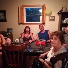 Mom at my friend's for a games night.