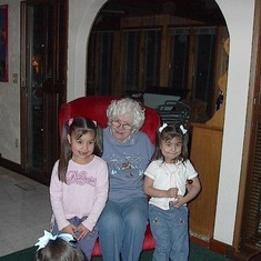 Grandma with Ebony and Lily