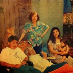 Grandma, grandpa with Mari, Ebony and Gabriel