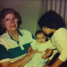 Grandma holding Jessi and Nessa
