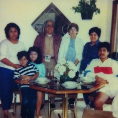 Grandpa and Grandma with Corina, Belinda, Jeremy, Hilda and Ramon