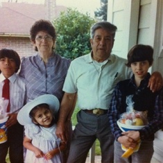 Grandpa and Grandma with Xocco, Jason and Maricella