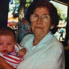 Grandma holding Andrew (I think)